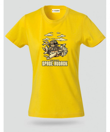 Space attack T-shirt Basic Donna