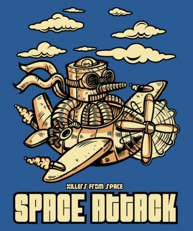 Space attack T-shirt Basic Donna