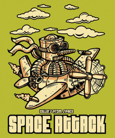 Space attack T-shirt Basic Donna