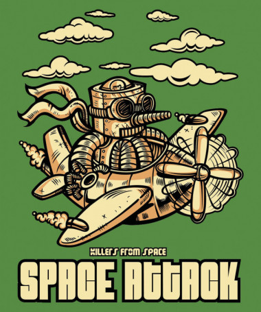 Space attack T-shirt Basic Donna