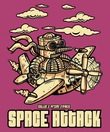 Space attack T-shirt Basic Donna