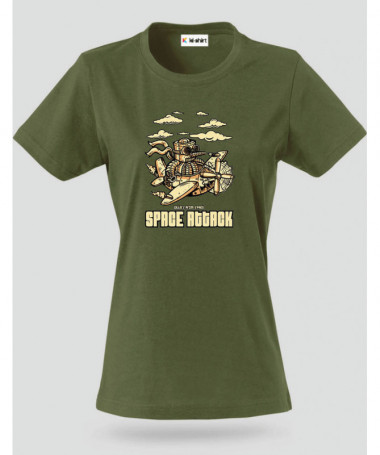 Space attack T-shirt Basic Donna