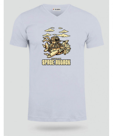 Space attack  T-shirt Scollo V