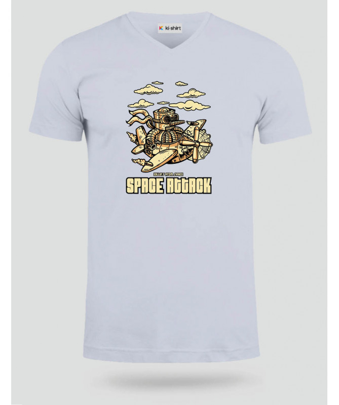 Space attack  T-shirt Scollo V