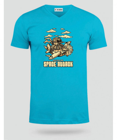 Space attack  T-shirt Scollo V