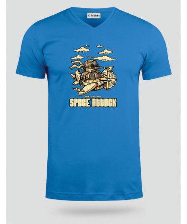 Space attack  T-shirt Scollo V
