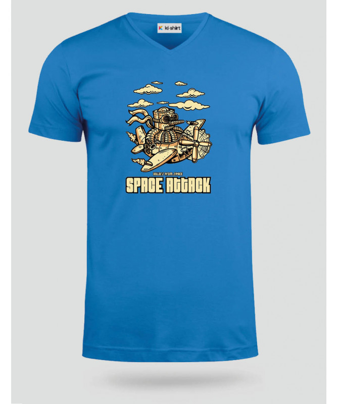 Space attack  T-shirt Scollo V