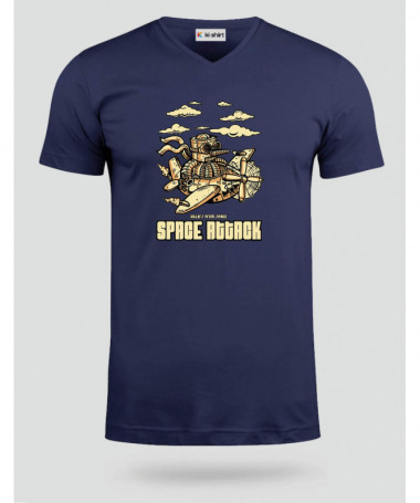 Space attack  T-shirt Scollo V