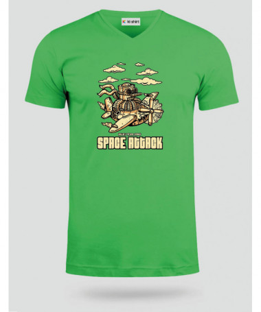 Space attack  T-shirt Scollo V
