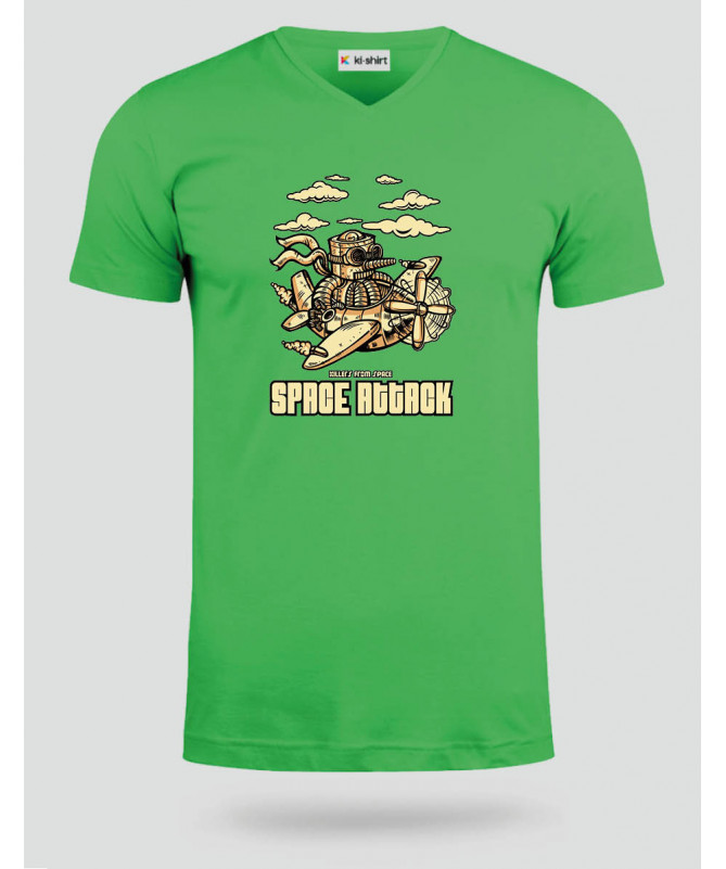 Space attack  T-shirt Scollo V