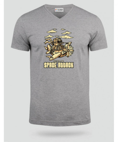 Space attack  T-shirt Scollo V