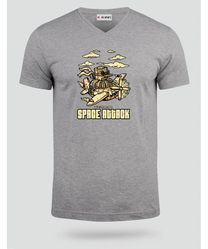 Space attack  T-shirt Scollo V