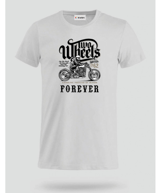 Two wheels forever T-shirt Basic Uomo