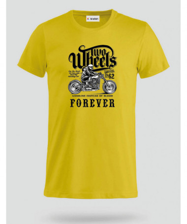 Two wheels forever T-shirt Basic Uomo