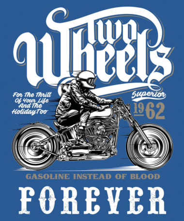Two wheels forever T-shirt Basic Uomo