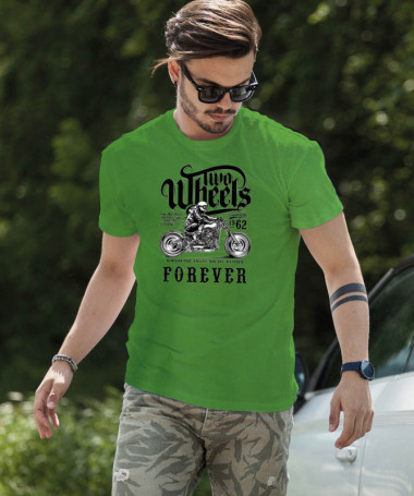 Two wheels forever T-shirt Basic Uomo