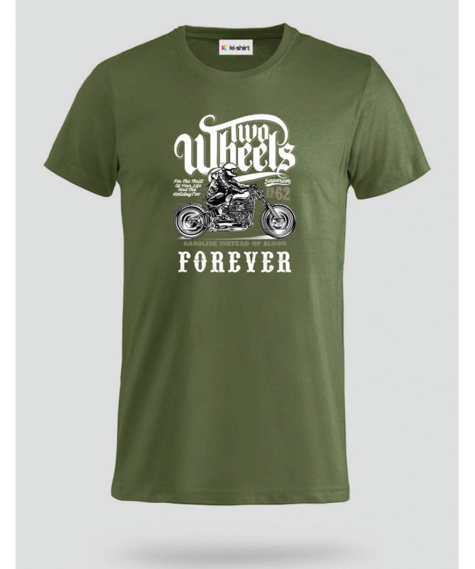 Two wheels forever T-shirt Basic Uomo