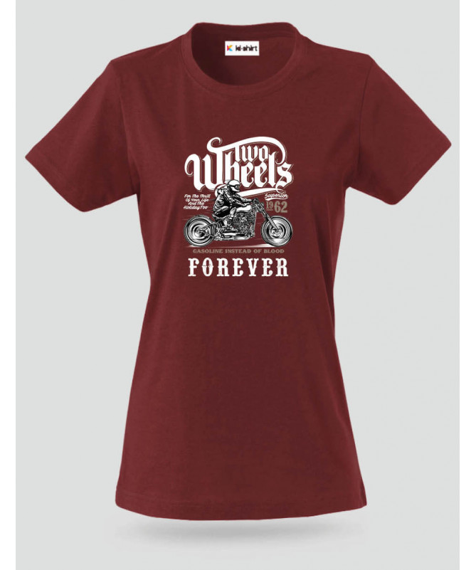 Two wheels forever T-shirt Basic Donna
