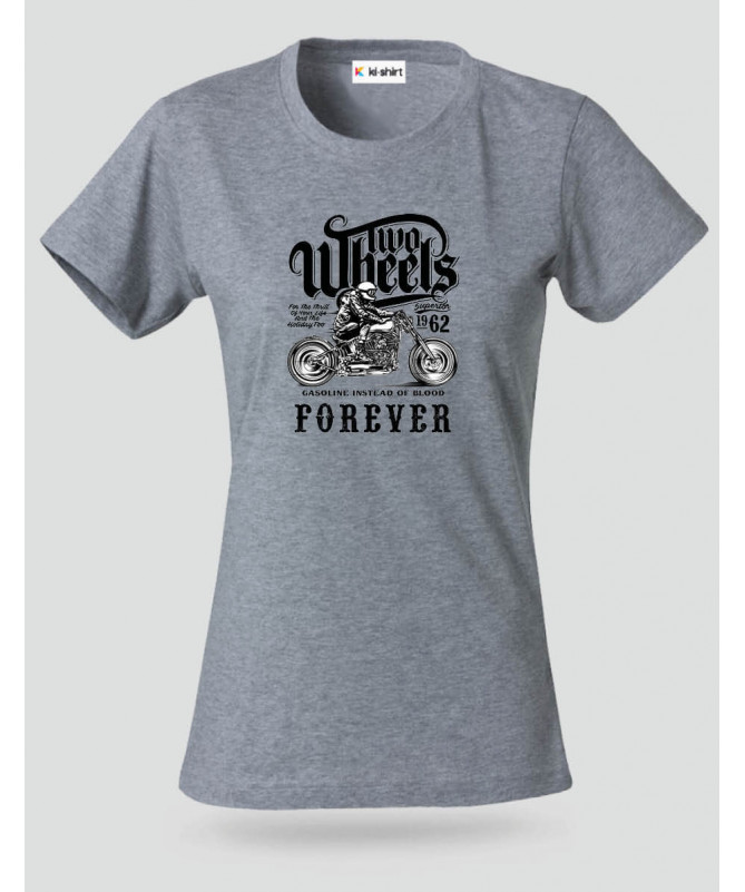 Two wheels forever T-shirt Basic Donna