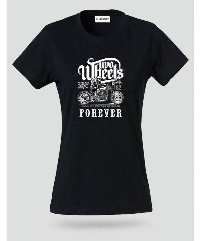 Two wheels forever T-shirt Basic Donna