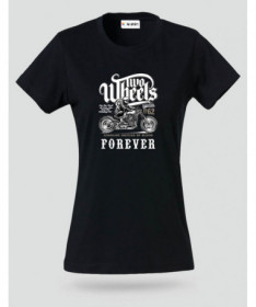 Two wheels forever T-shirt Basic Donna
