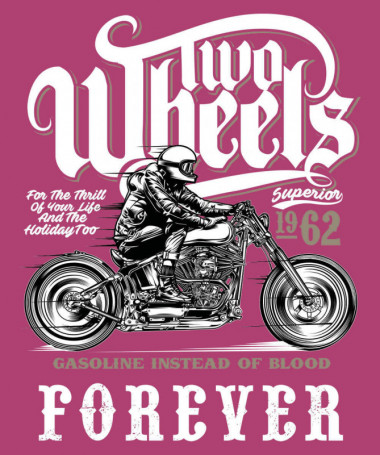 Two wheels forever T-shirt Basic Donna