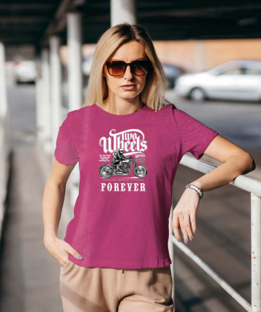 Two wheels forever T-shirt Basic Donna