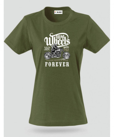 Two wheels forever T-shirt Basic Donna