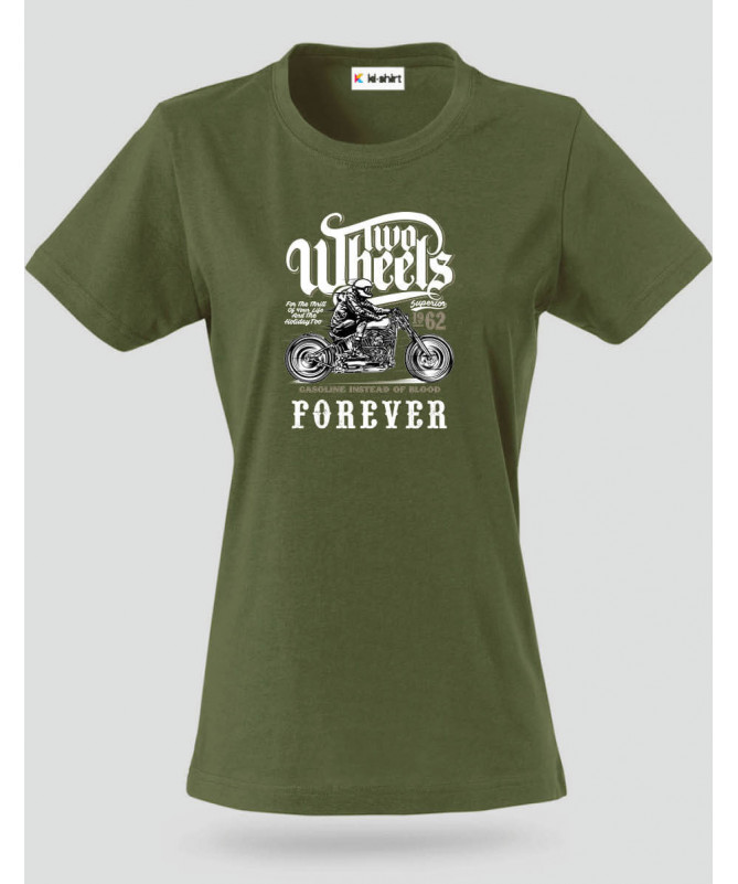 Two wheels forever T-shirt Basic Donna