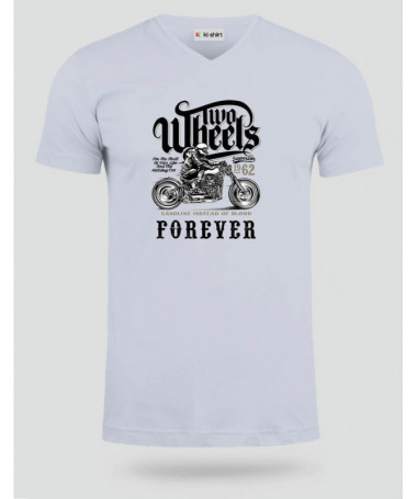 Two wheels forever  T-shirt Scollo V