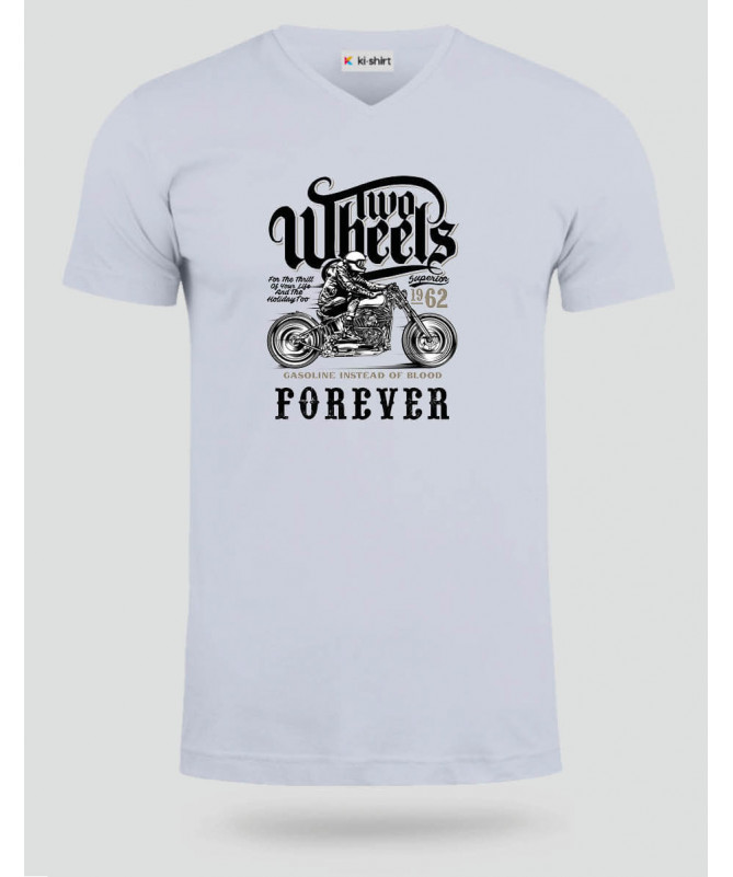 Two wheels forever  T-shirt Scollo V