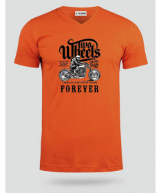 Two wheels forever  T-shirt Scollo V
