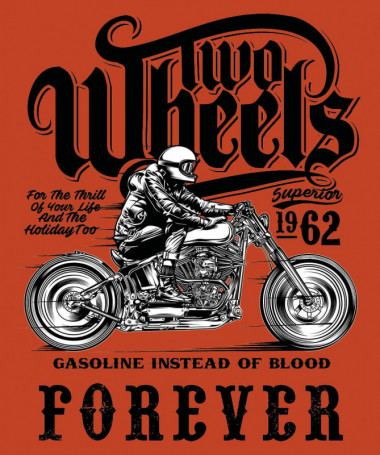 Two wheels forever  T-shirt Scollo V