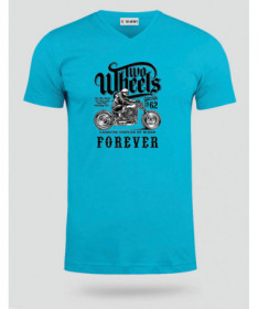 Two wheels forever  T-shirt Scollo V