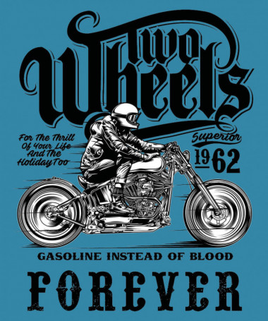 Two wheels forever  T-shirt Scollo V