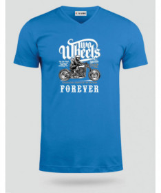 Two wheels forever  T-shirt Scollo V