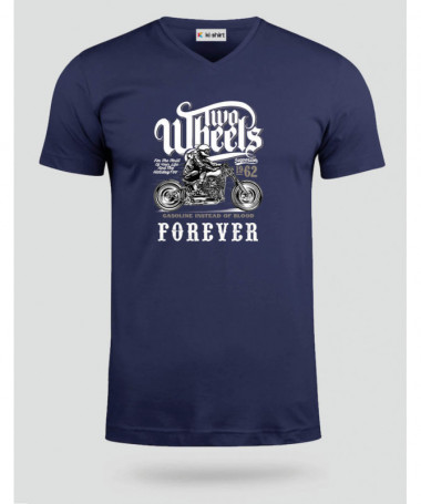 Two wheels forever  T-shirt Scollo V