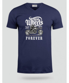 Two wheels forever  T-shirt Scollo V