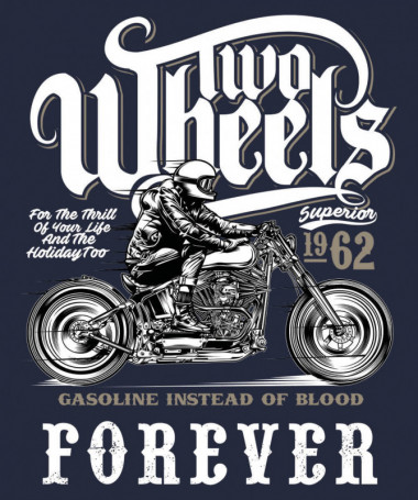 Two wheels forever  T-shirt Scollo V