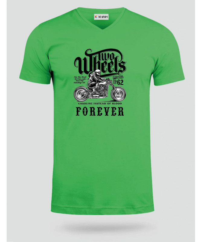 Two wheels forever  T-shirt Scollo V