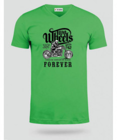 Two wheels forever  T-shirt Scollo V