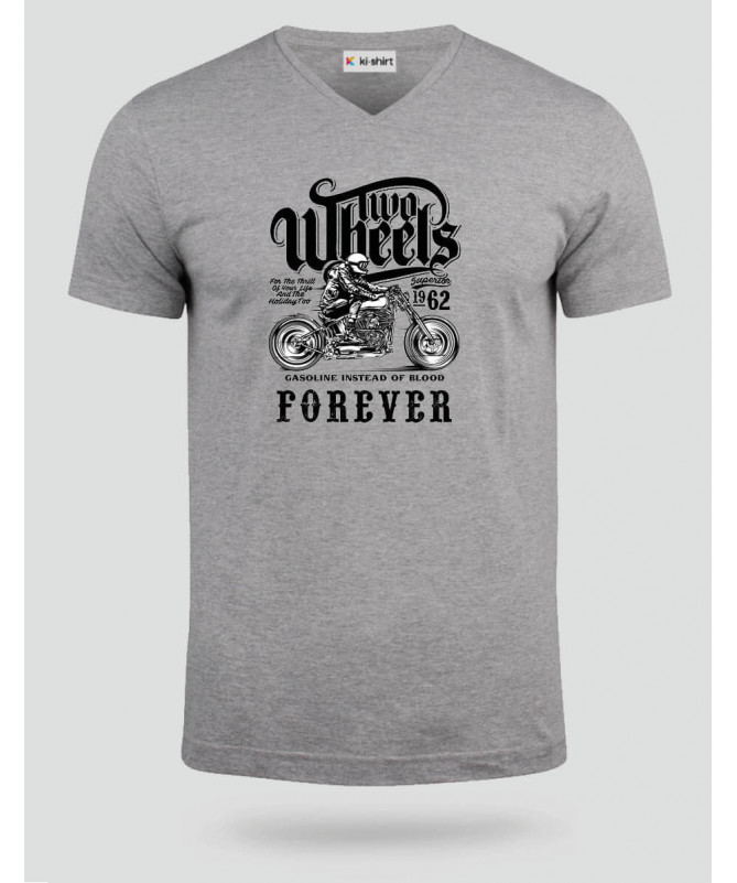 Two wheels forever  T-shirt Scollo V