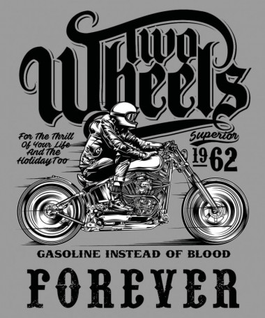 Two wheels forever  T-shirt Scollo V