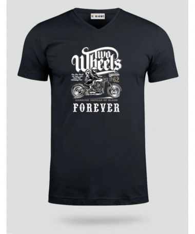 Two wheels forever  T-shirt Scollo V
