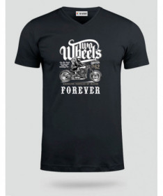 Two wheels forever  T-shirt Scollo V