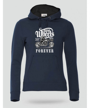 Two wheels forever Felpa Premium con cappuccio Donna