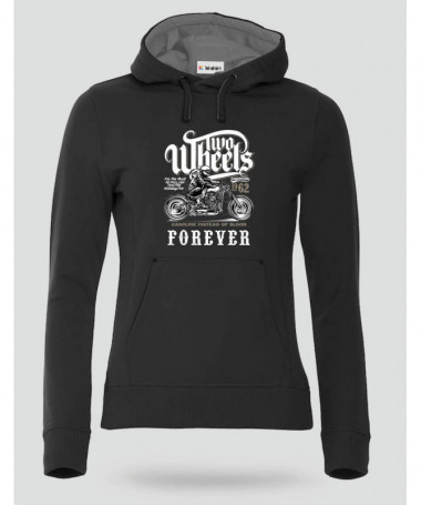 Two wheels forever Felpa Premium con cappuccio Donna