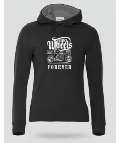 Two wheels forever Felpa Premium con cappuccio Donna
