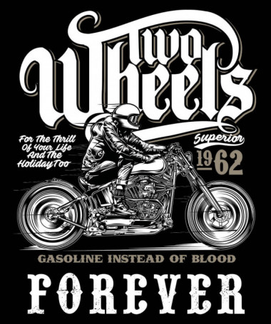 Two wheels forever Felpa Premium con cappuccio Donna