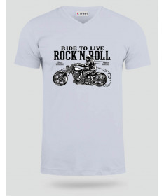 Ride to live rocknroll  T-shirt Scollo V